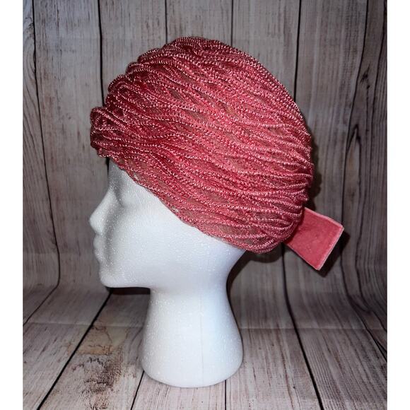 Vintage Mr. John Jr Turban Bow Hat 50s 60s Retro Pinup Pin Up Rockabilly Pink - Picture 2 of 11